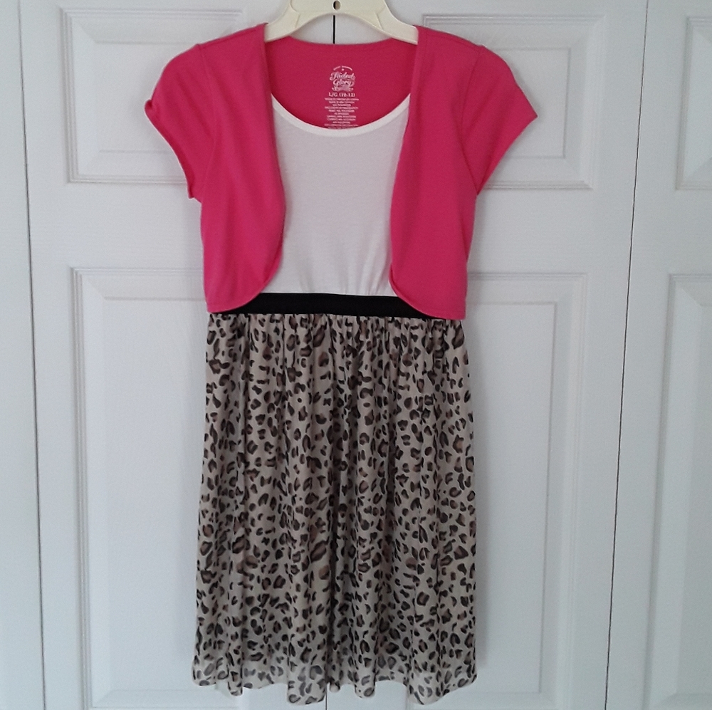 Faded Glory Girls Leopard Print Dress